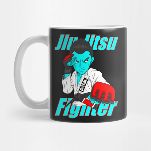 Jiu Jitsu Fighter BJJ MMA T-Shirt by eokakoart